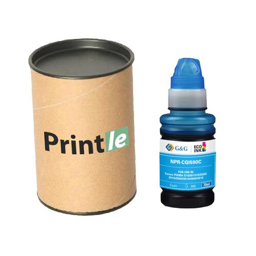 GI-590C-1604C001 Canon GI-590C (1604C001) cyan 70ml (Printle) - Image 1