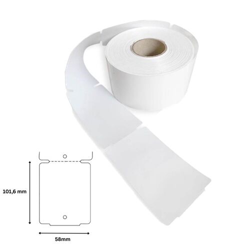 Perforated labels 58x101.6mm (Valeron) 400pcs/roll - Image 1