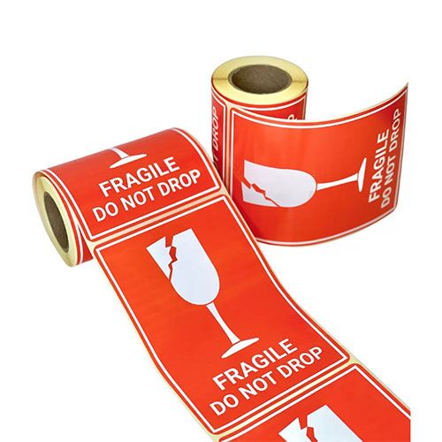 Hoiatuskleebised Ettevaatust habras ,,Fragile“ 105×150 (100 tk) - Image 1